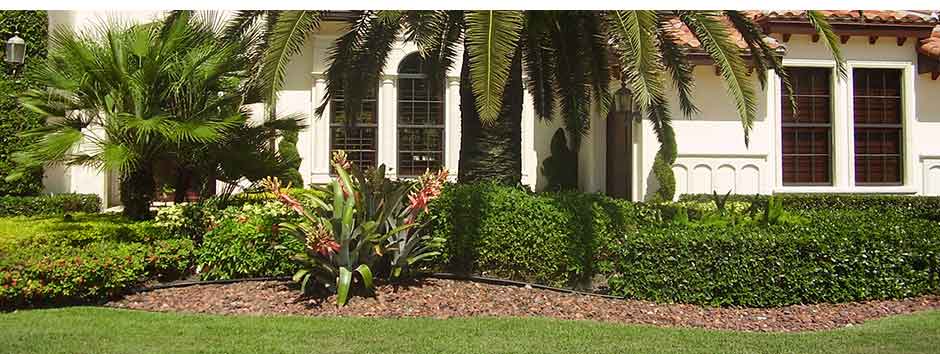 well manicured front lawn